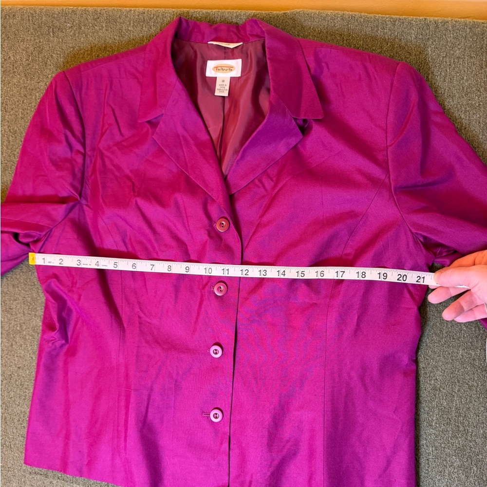 Talbots 2 pc Silk Suit size 18 purple - Picture 13 of 14